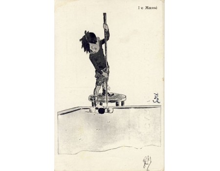 LE MASSE (BY ROBY) BILLIARDS POSTCARD