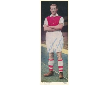 WJ CRAYSTON (ARSENAL & ENGLAND) SIGNED TOPICAL TIMES CARD