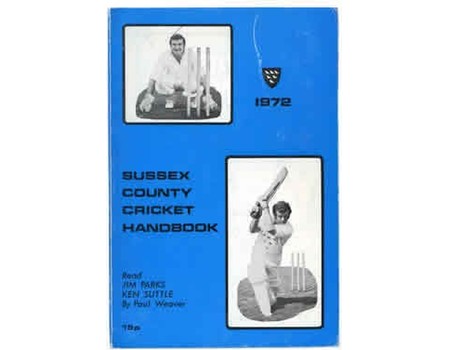 OFFICIAL SUSSEX CRICKET HANDBOOK 1972
