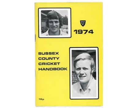 OFFICIAL SUSSEX CRICKET HANDBOOK 1974