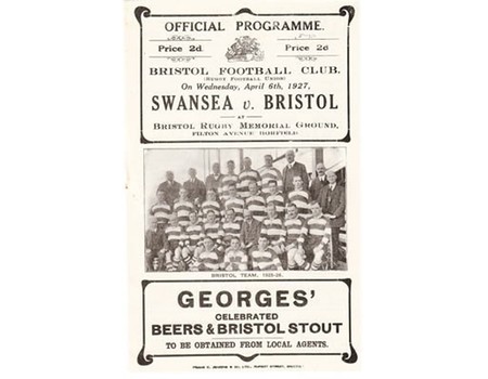 BRISTOL V SWANSEA 1927 RUGBY PROGRAMME