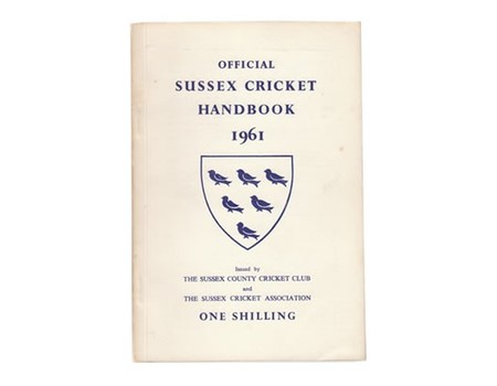 OFFICIAL SUSSEX CRICKET HANDBOOK 1961