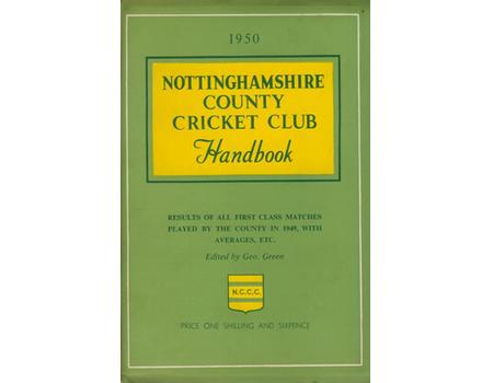 NOTTINGHAMSHIRE COUNTY CRICKET CLUB HANDBOOK 1950