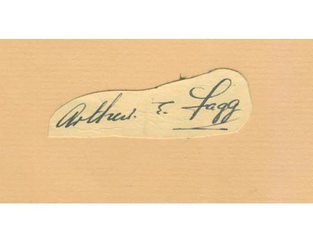 ARTHUR FAGG (KENT & ENGLAND) CRICKET AUTOGRAPH