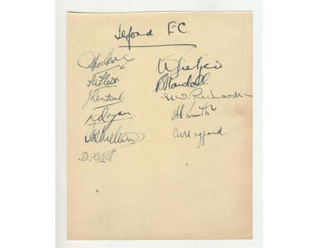 ILFORD FOOTBALL CLUB 1947 SIGNED ALBUM PAGE