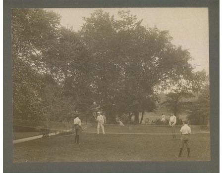 TENNIS MATCH 1880S - DAYTON, OHIO - TENNIS PHOTOGRAPH