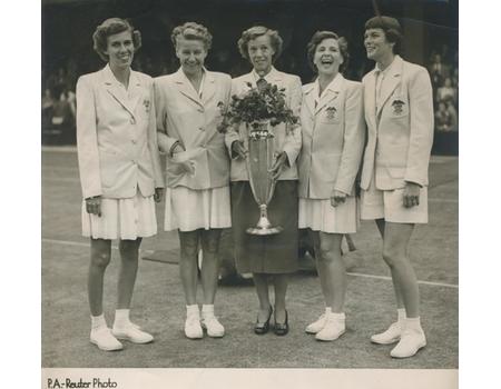 USA WIGHTMAN CUP TEAM 1950 PRESS PHOTOGRAPH
