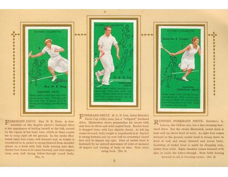 TENNIS 1936 (JOHN PLAYER & SONS) CIGARETTE CARDS - IN ALBUM