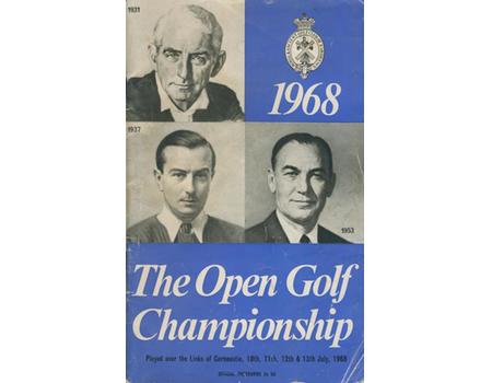 OPEN CHAMPIONSHIP 1968 (CARNOUSTIE) GOLF PROGRAMME