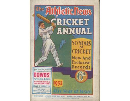 ATHLETIC NEWS CRICKET ANNUAL 1932