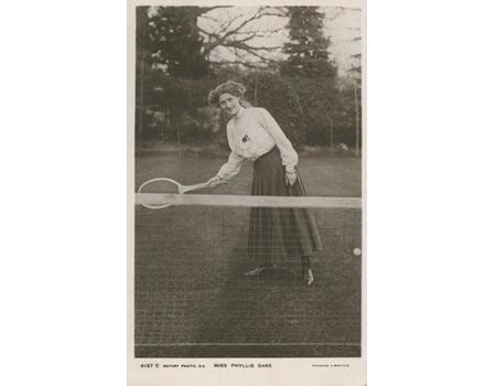 PHYLLIS DARE 1906 TENNIS POSTCARD