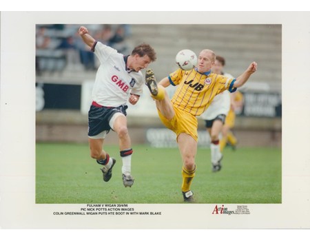 FULHAM V WIGAN 1996 FOOTBALL PHOTOGRAPH