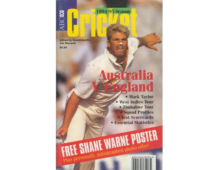 ABC CRICKET 1994-95 SEASON - AUSTRALIA V ENGLAND