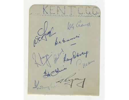 KENT & DEVON 1951 CRICKET AUTOGRAPHS