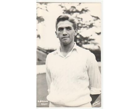 ALAN BROWN (KENT & ENGLAND) CRICKET POSTCARD