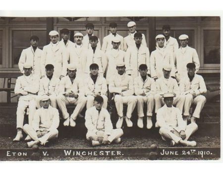 ETON V WINCHESTER 1910 CRICKET POSTCARD