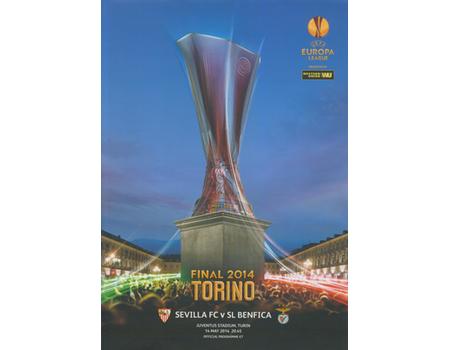 SEVILLA V BENFICA 2014 UEFA CUP FINAL FOOTBALL PROGRAMME