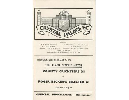 COUNTY CRICKETERS XI V ROGER BECKER