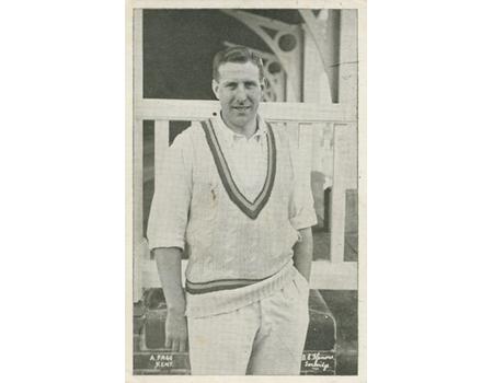 ARTHUR FAGG (KENT & ENGLAND) CRICKET POSTCARD