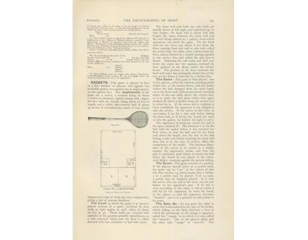 RACKETS - THE ENCYCLOPAEDIA OF SPORT