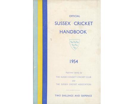 OFFICIAL SUSSEX CRICKET HANDBOOK 1954