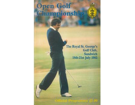 OPEN GOLF CHAMPIONSHIP 1985 (SANDWICH) PROGRAMME