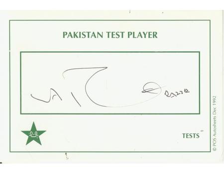 ABDUR RAZZAQ (PAKISTAN) CRICKET AUTOGRAPH