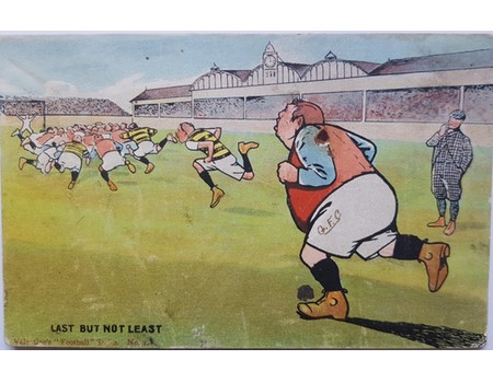 "LAST BUT NOT LEAST" FOOTBALL POSTCARD