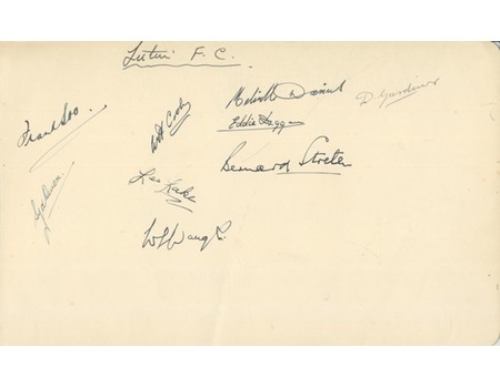 BRITISH ARMY AND FRENCH ARMY 1948 FOOTBALL AUTOGRAPHS (AND LUTON TOWN)