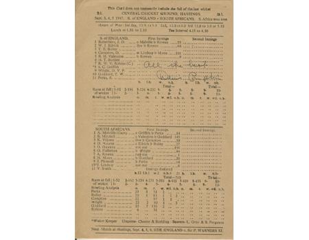 SOUTH OF ENGLAND V SOUTH AFRICANS 1947 (COMPTON