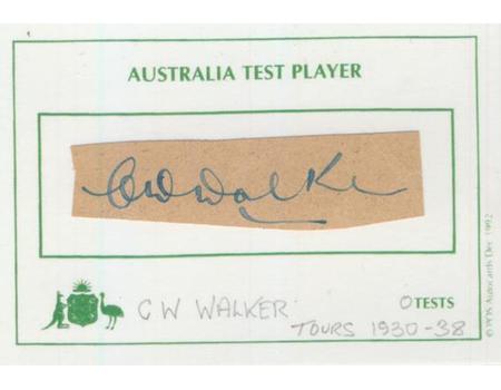 CHARLIE WALKER (SOUTH AUSTRALIA) CRICKET AUTOGRAPH