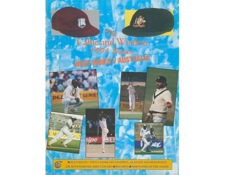 CABLE AND WIRELESS 1991 SERIES - WEST INDIES V AUSTRALIA - SOUVENIR TOUR BROCHURE