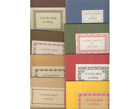 CRICKET MATCH AT ALTHORP 1980-1990 (8 VOLUMES)