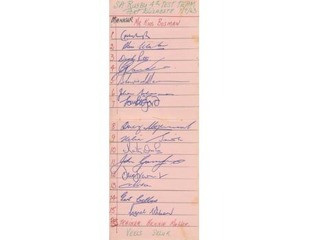SOUTH AFRICA 1963 RUGBY AUTOGRAPHS - 4TH TEST V AUSTRALIA