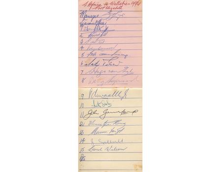 SOUTH AFRICA & AUSTRALIA 1961 RUGBY AUTOGRAPHS (BOTH TEAMS)