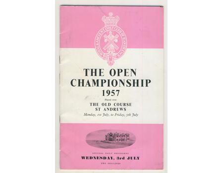 OPEN CHAMPIONSHIP 1957 (ST. ANDREWS) GOLF PROGRAMME