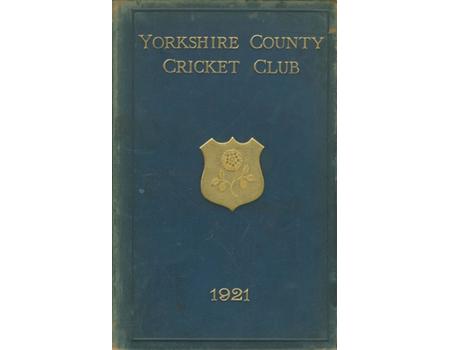 YORKSHIRE COUNTY CRICKET CLUB 1921 [ANNUAL] - MEMBER