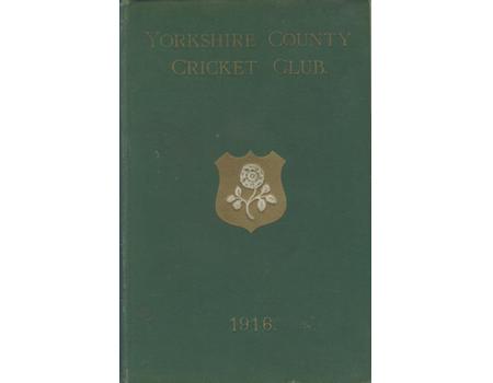 YORKSHIRE COUNTY CRICKET CLUB 1916 [ANNUAL]
