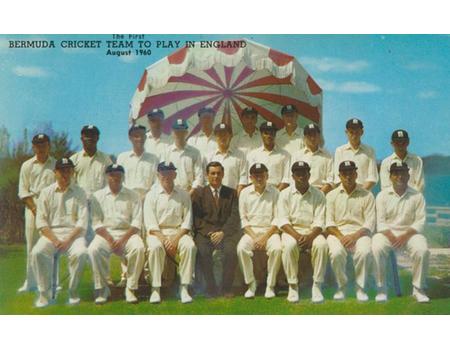 BERMUDA CRICKET TEAM 1960 POSTCARD