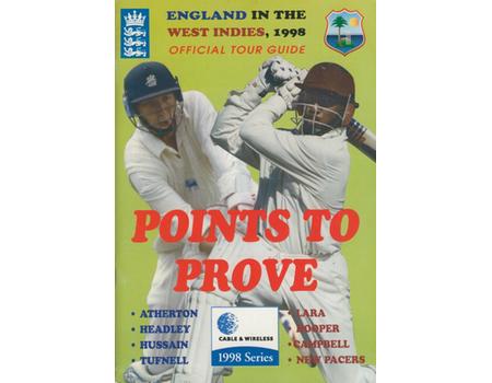 ENGLAND CRICKET TOUR TO THE WEST INDIES 1998 BROCHURE