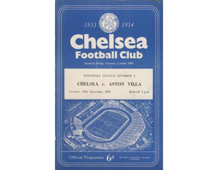 CHELSEA V ASTON VILLA 1953-54 FOOTBALL PROGRAMME