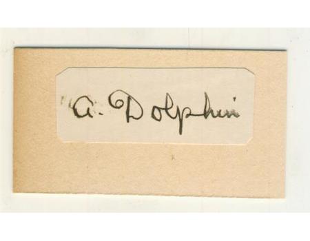 ARTHUR DOLPHIN (YORKSHIRE) CRICKET AUTOGRAPH