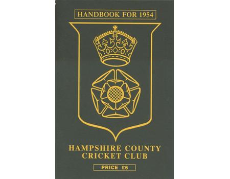 HAMPSHIRE COUNTY CRICKET CLUB ILLUSTRATED HANDBOOK 1954