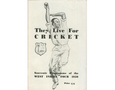 THEY LIVE FOR CRICKET - WEST INDIES CRICKET TOUR TO ENGLAND 1950