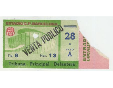BARCELONA V CHELSEA 1965-66 (INTER-CITIES FAIRS CUP SEMI-FINAL) FOOTBALL TICKET