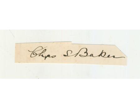 CHARLES BAKER (WARWICKSHIRE) CRICKET AUTOGRAPH