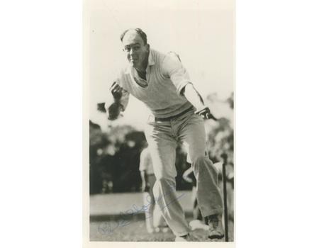 BILL JOHNSON (AUSTRALIA) SIGNED CRICKET PHOTOGRAPH