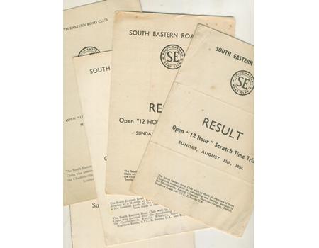 SOUTH EASTERN ROAD CLUB TIME TRIAL OFFICIAL RESULTS 1950 TO 1956