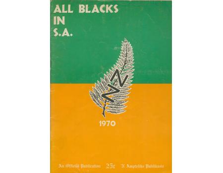 ALL BLACKS IN SOUTH AFRICA 1970 RUGBY TOUR BROCHURE