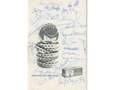ALBERTA V BARBARIANS 1976 SIGNED RUGBY PROGRAMME
